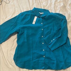 Chico's Vibrant Blue Button-Up Shirt